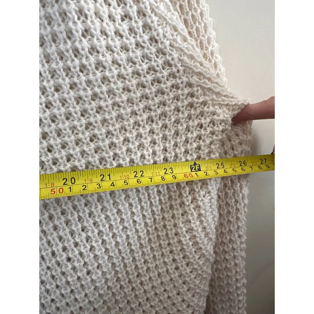 Tantrums cream knit open pullover sweater 2XL c2